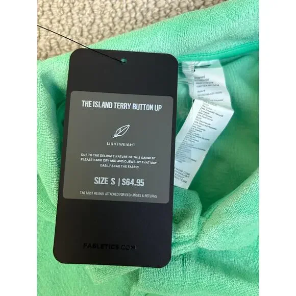 Men’s Fabletics Terry Hoodie,Top,Shorts Set Mint / $200 Retail!! / Size S / NWT - Picture 3 of 11